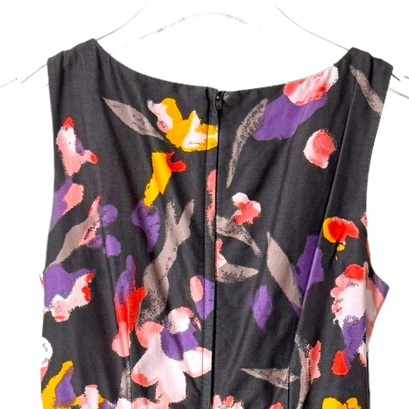 H&M Floral | Sleeveless Pleated Dress | Size 6 - Picture 4 of 5